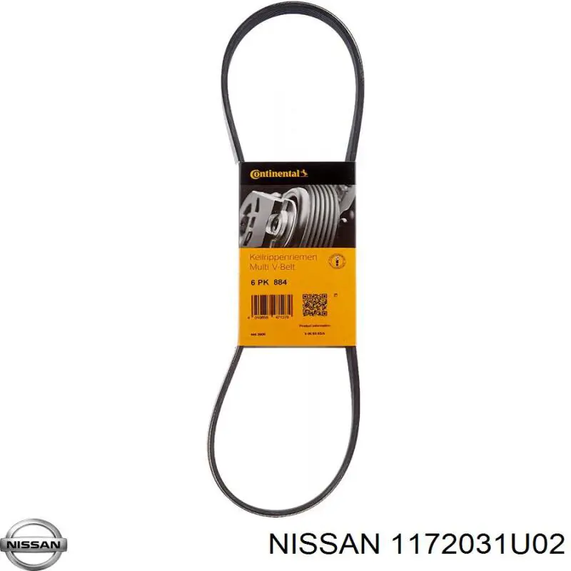 Correa de transmisión trapezoidal Nissan/Infiniti 1172031U02 precio, desde 13,22 EUR