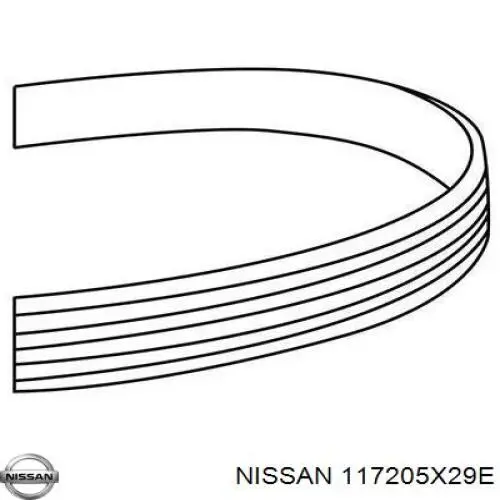 Correa de transmisión trapezoidal Nissan/Infiniti 117205X29E precio, desde 32,05 EUR