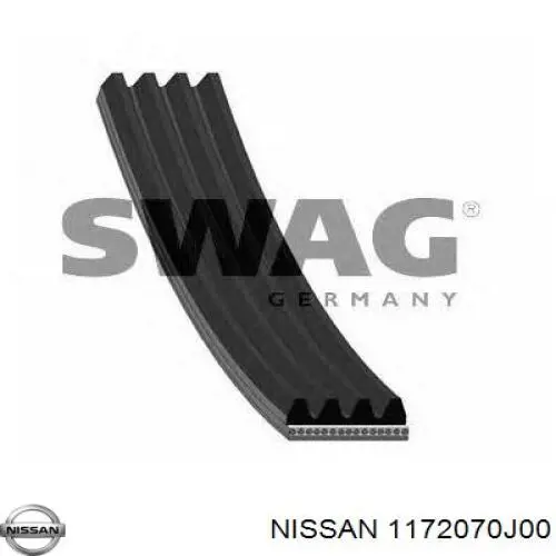 Correa de transmisión trapezoidal Nissan/Infiniti 1172070J00 precio, desde 5,48 EUR