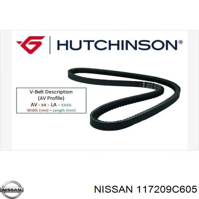 Comprar 117209C605 Nissan/Infiniti Correa trapezoidal