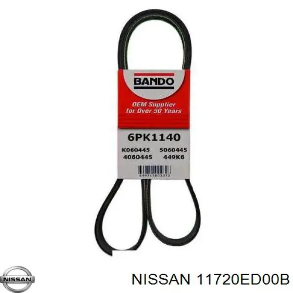 Correa de alternador 11720ED00B Nissan/Infiniti