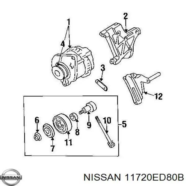 11720ED80B Nissan/Infiniti Correa poly v