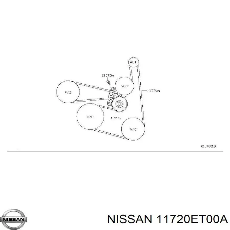 11720ET00A Nissan correa trapezoidal