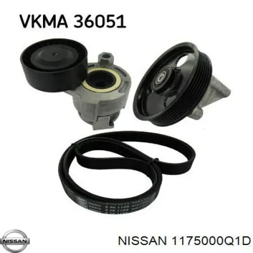 Comprar 1175000Q1D Nissan/Infiniti Tensor de correa poli V 