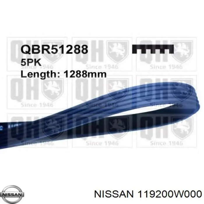 119200W000 Nissan correa trapezoidal