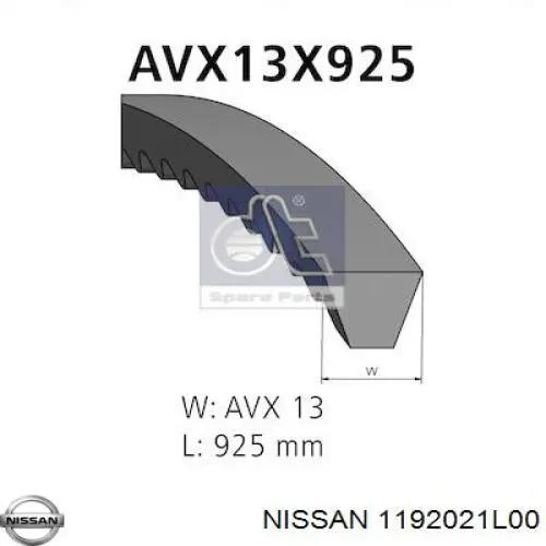 Correa de alternador 1192021L00 Nissan/Infiniti
