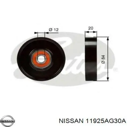Rodillo guia Nissan/Infiniti 11925AG300