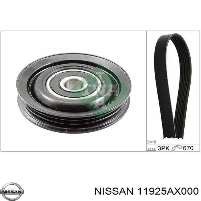 Correa de transmisión, juego Nissan/Infiniti 11925AX000 precio, desde 83,34 EUR