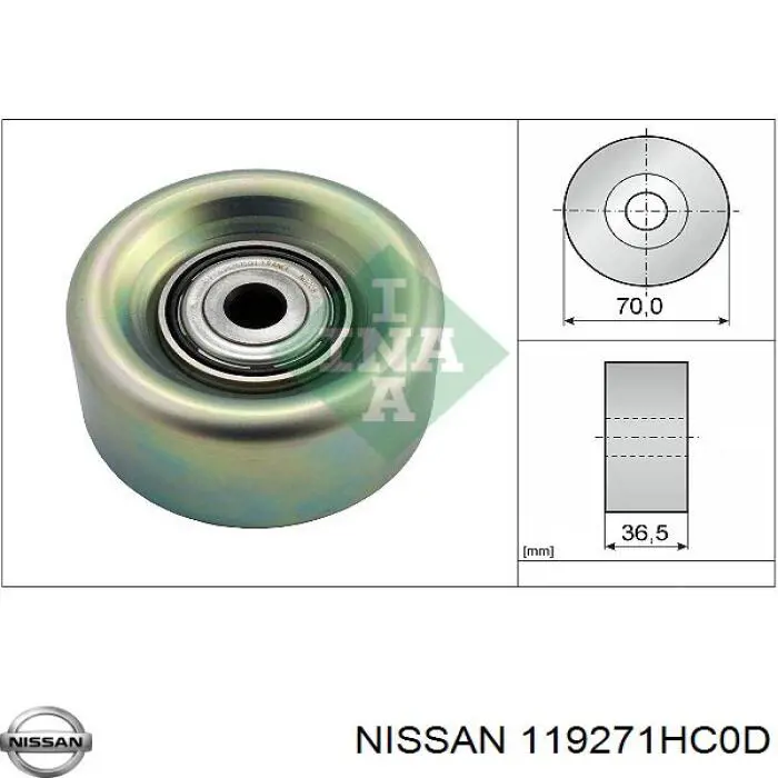 119271HC0D Nissan polea tensora, correa poli v