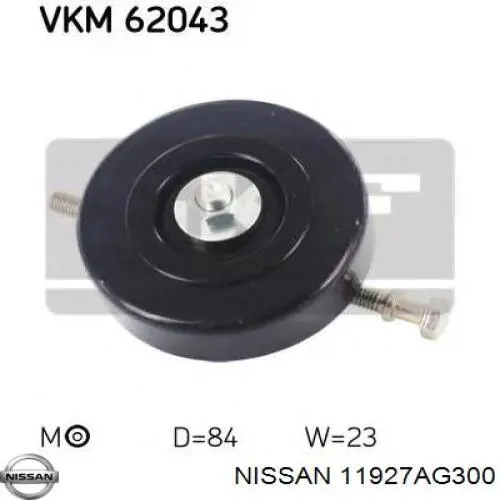 Polea inversión/guía, correa auxiliar servicios Nissan/Infiniti 11925AG300 precio, desde 40,47 EUR