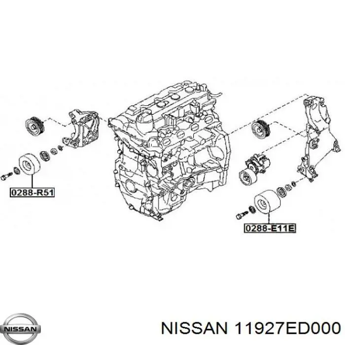 Rodillo tensor correa poli V Nissan/Infiniti 11927ED000 precio, desde 28,36 EUR