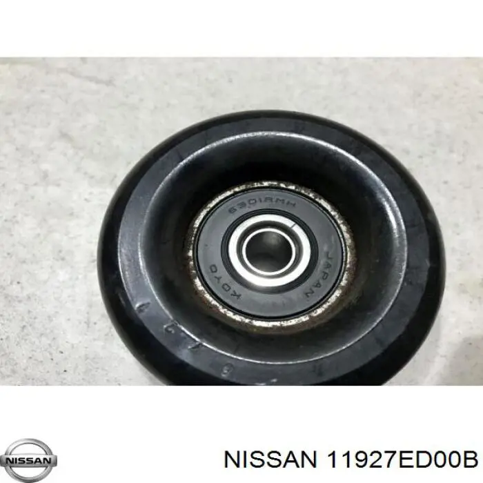 11927ED00B Nissan polea tensora, correa poli v