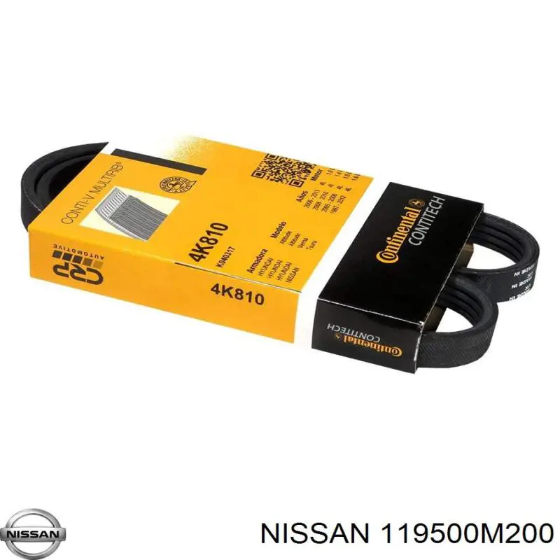 Correa de transmisión trapezoidal Nissan/Infiniti 119500M200 precio, desde 7,42 EUR