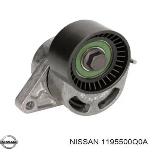 1195500Q0A Nissan tensor de correa, correa poli v