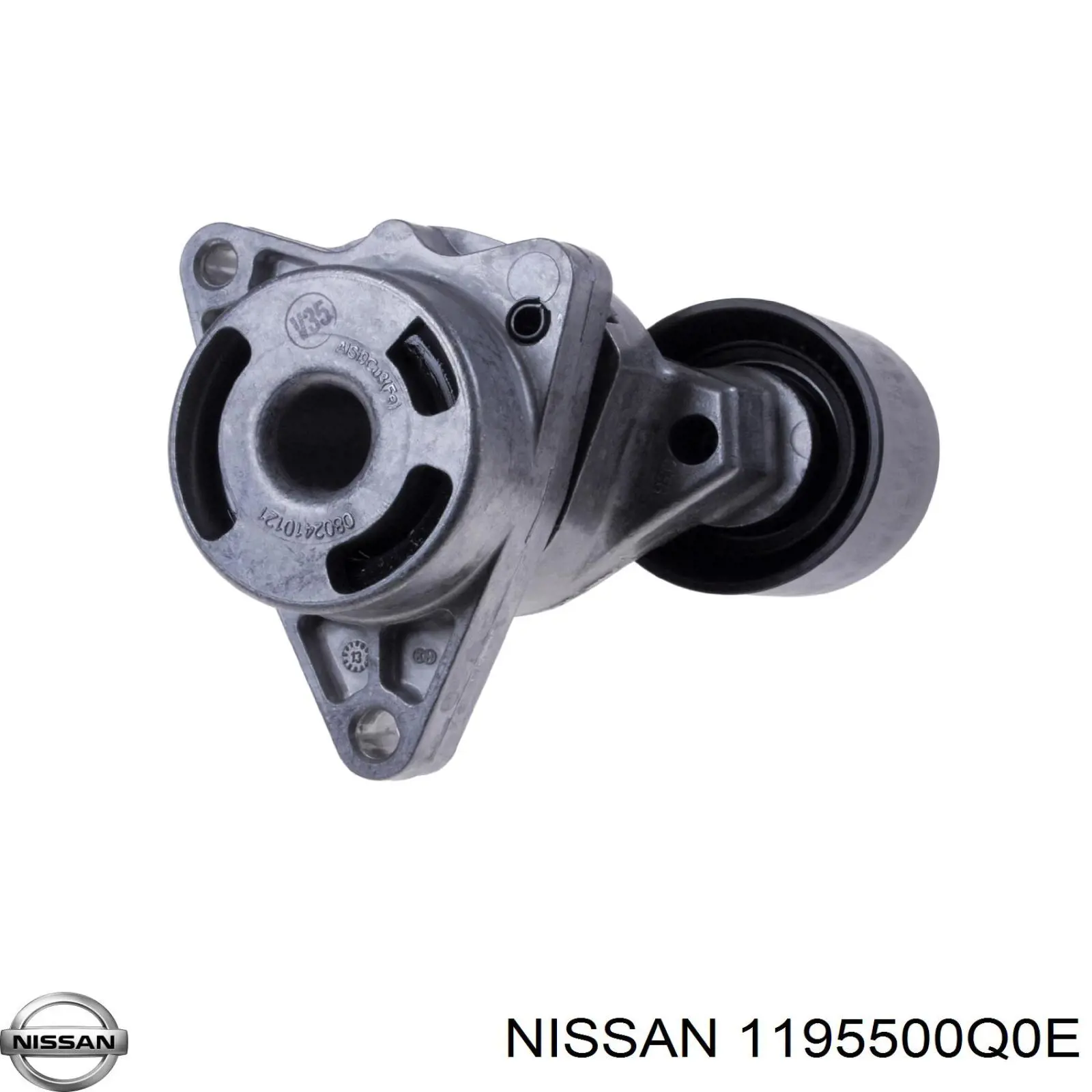 1195500Q0E Nissan tensor de correa, correa poli v