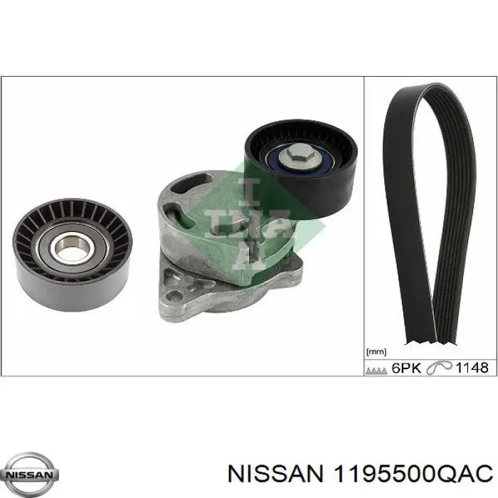 Tensor de la correa trapecial poli v Renault (RVI) 8660002026