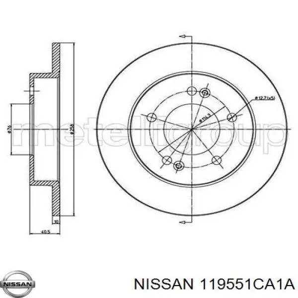 119551CA1A Nissan/Infiniti Tensor de correa auxiliar