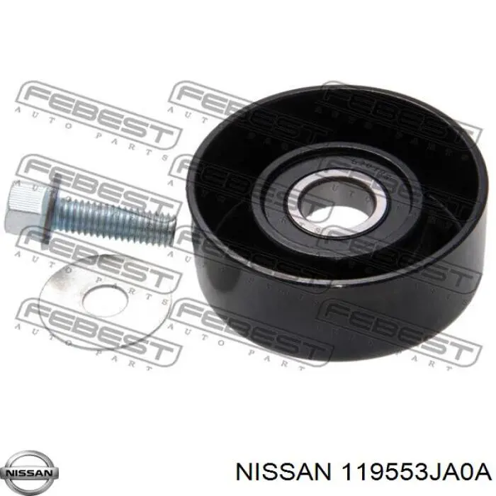 119553JA0A Nissan tensor de correa, correa poli v