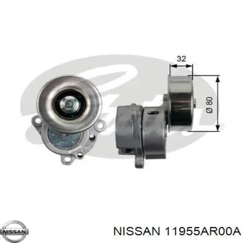 11955AR00A Nissan tensor de correa, correa poli v