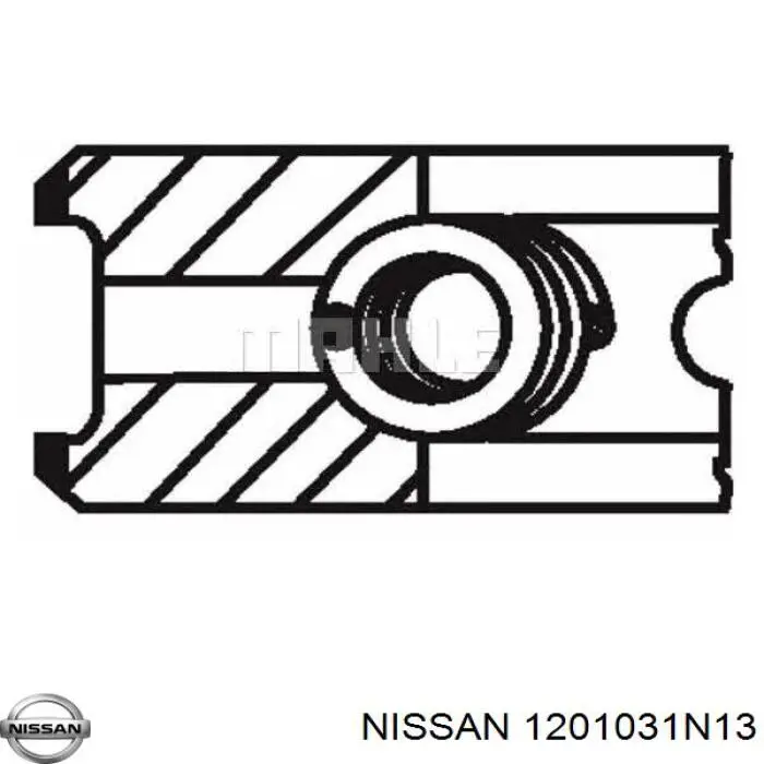 1201031N12 Nissan pistón con bulón sin anillos, std
