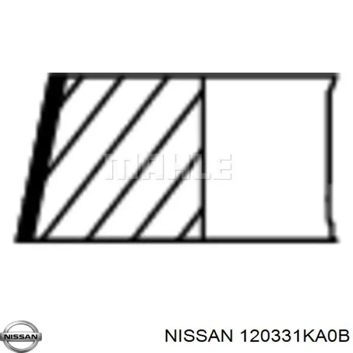 Juego de anillos de pistón, motor, STD para Nissan Note (E11)