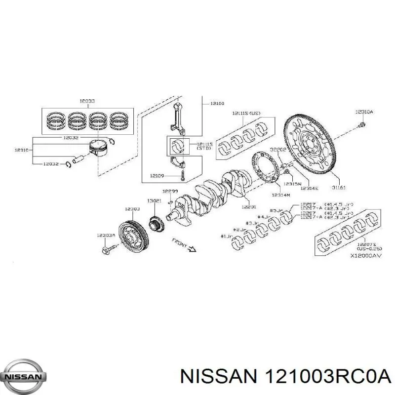 Biela Nissan/Infiniti 12100EN20A precio, desde 366,95 EUR