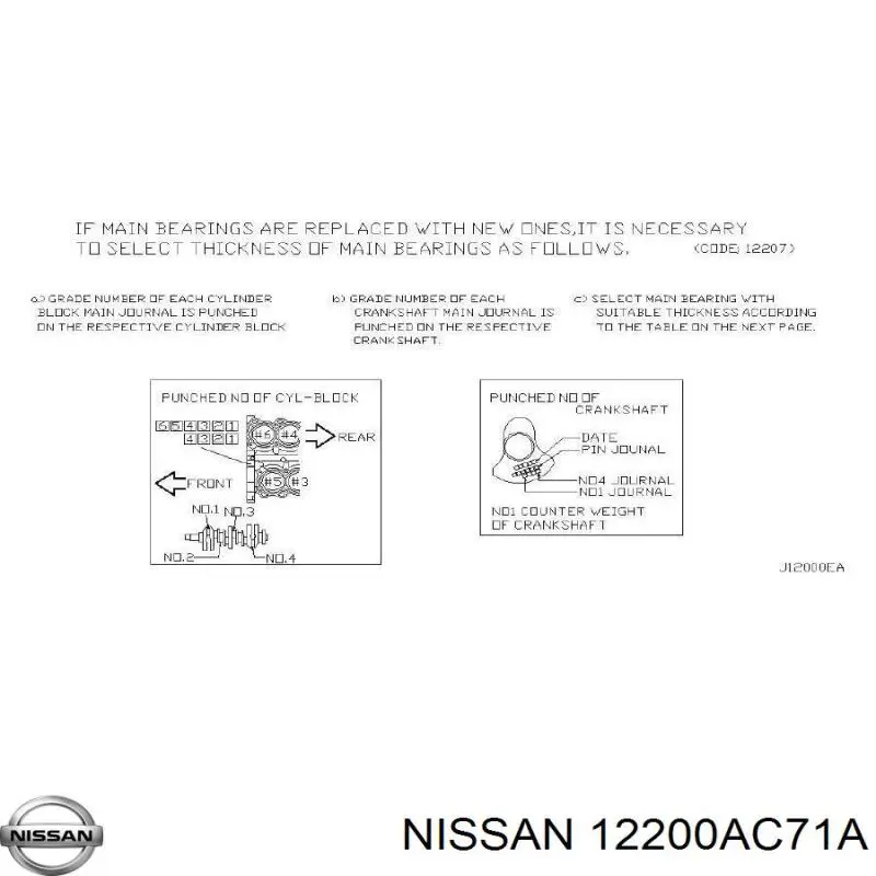 122004W003 Nissan cigüeñal