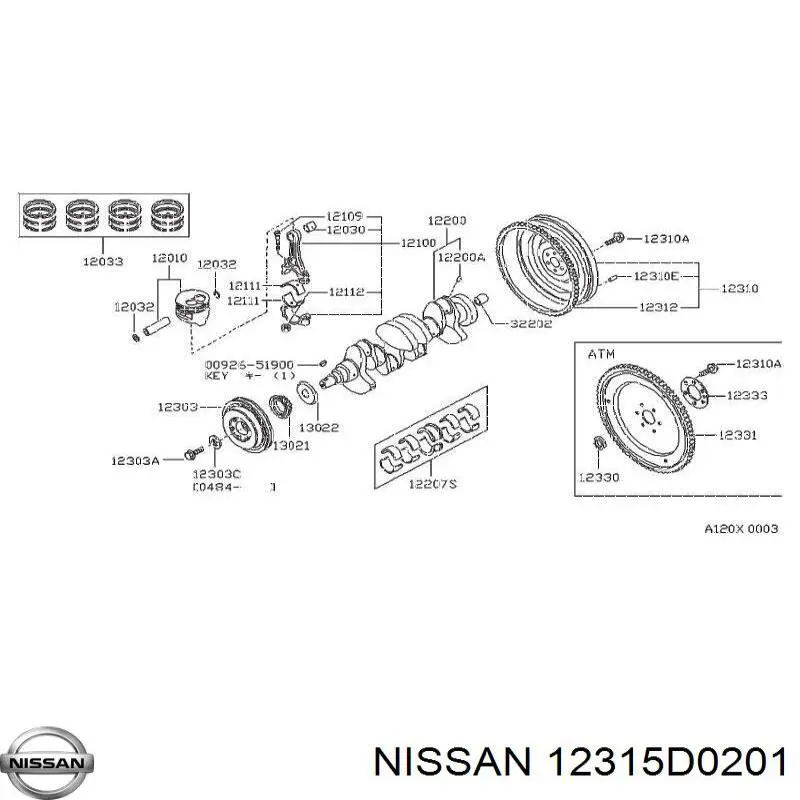  Nissan/Infiniti 12315D0201 precio, desde 8,64 EUR