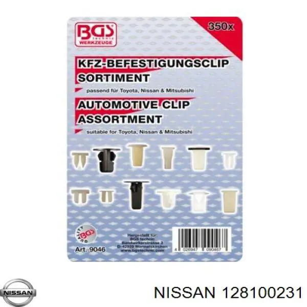 0128100231 Nissan clips de fijación de parachoques trasero