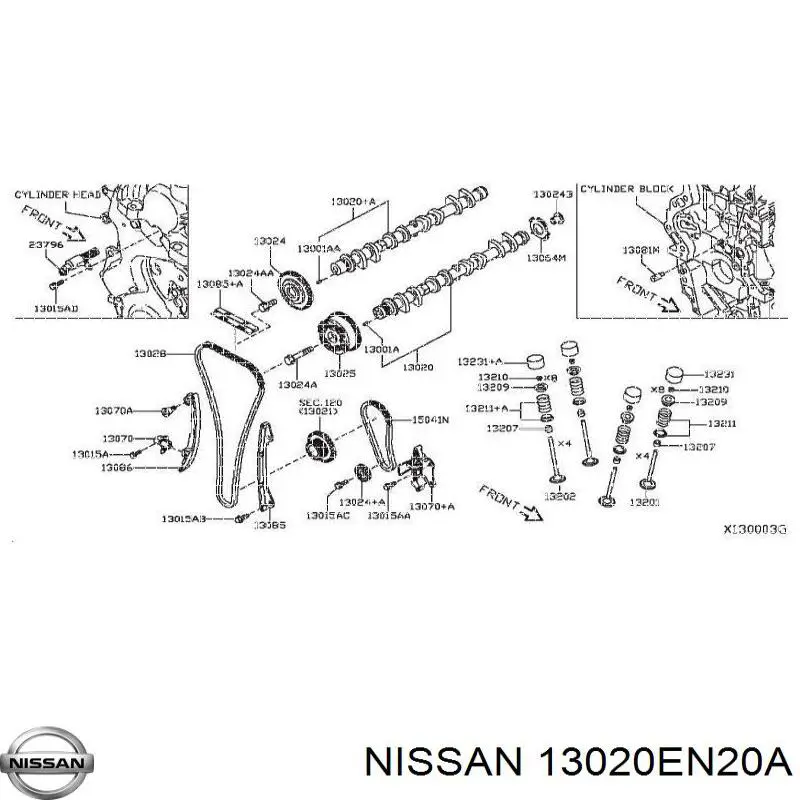 Árboles de levas Nissan/Infiniti 13020EN20A precio, desde 568,29 EUR