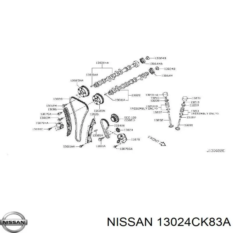 13024CK83A Nissan rueda dentada, bomba de aceite
