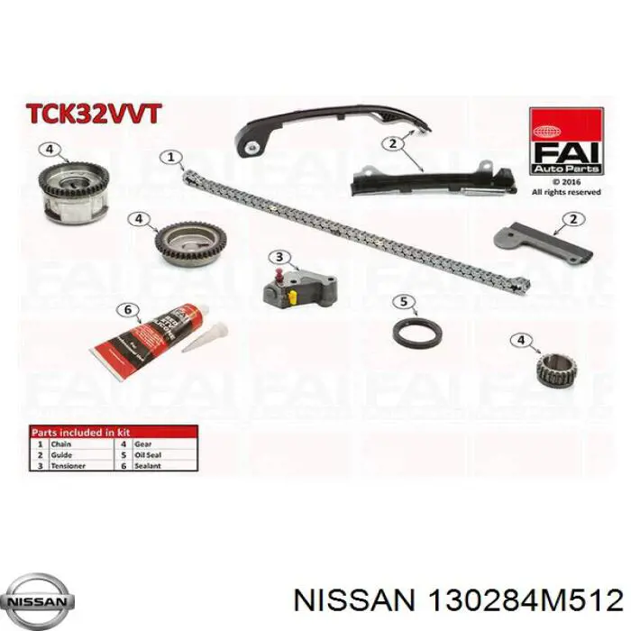 Cadena de distribución Nissan/Infiniti 130284M512 precio, desde 66,78 EUR