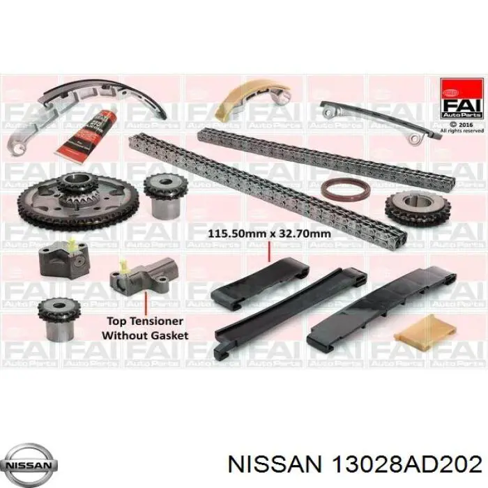 Cadena de distribución para Nissan X-Trail (T30)