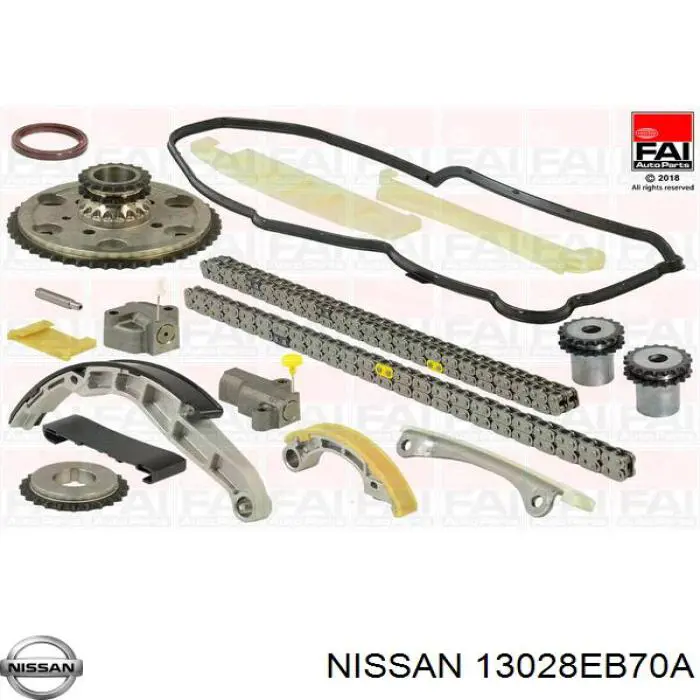 13028EB70A Nissan cadena de distribución izquierda