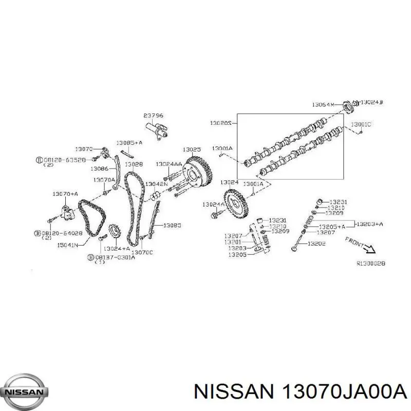 Comprar 13070JA00A Nissan/Infiniti Tensor de cadena de distribución