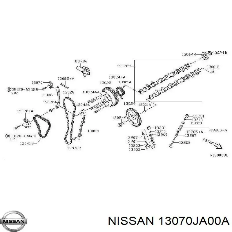 13070JA00A Nissan tensor, cadena de distribución