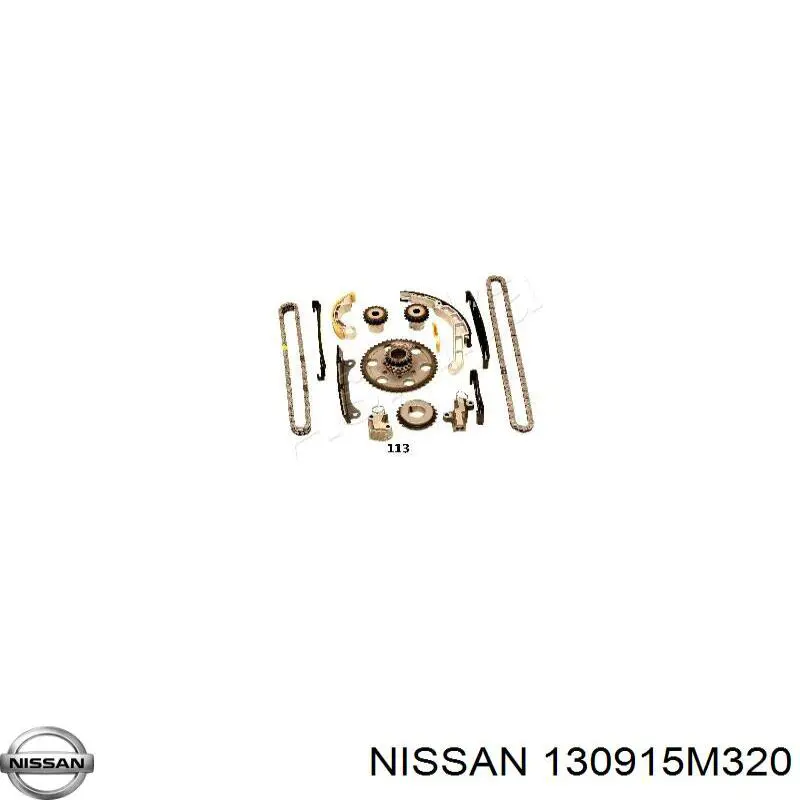 130915M320 Nissan carril de deslizamiento, cadena de distribución inferior