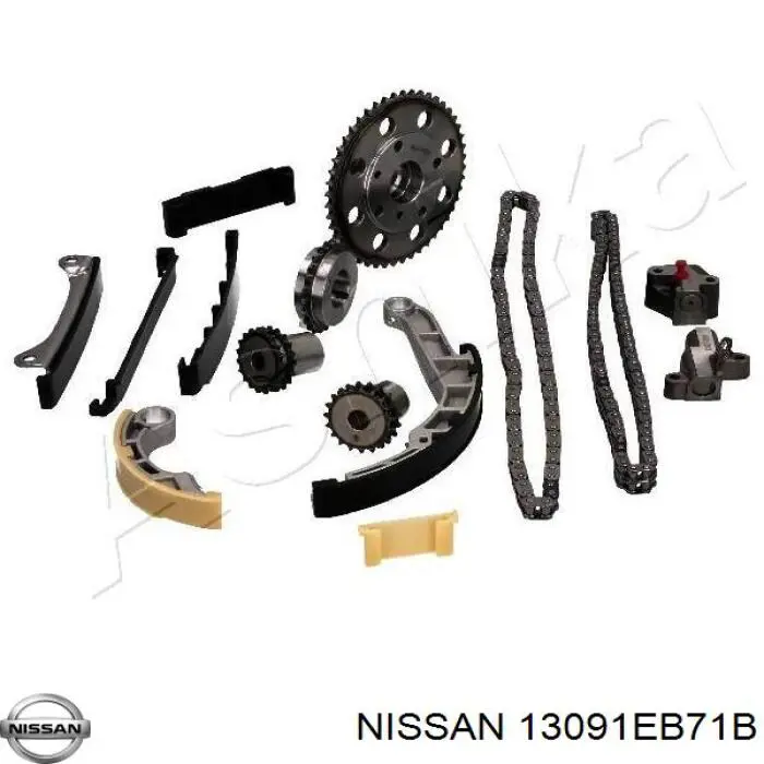 13091EB71B Nissan carril de deslizamiento, cadena de distribución derecho