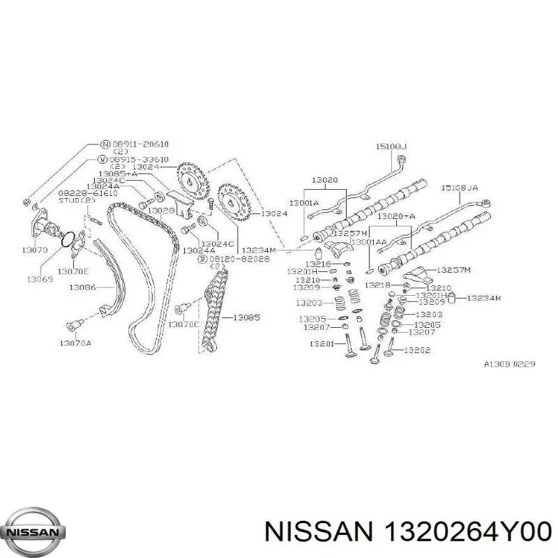 1320270J10 Nissan válvula de escape