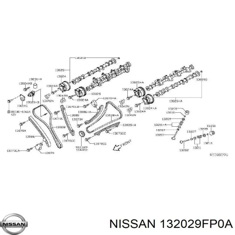 132029BF1A Nissan válvula de escape