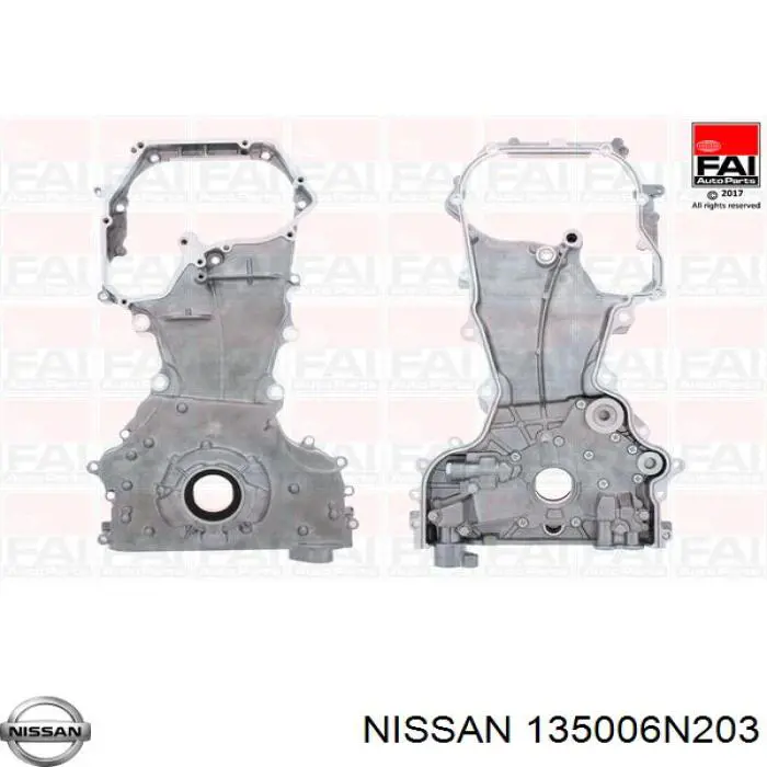 135006N203 Nissan cubierta motor delantera