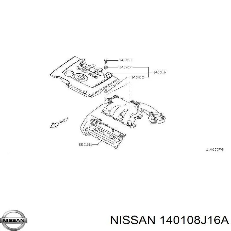 140108J160 Nissan/Infiniti Colector de admisión superior