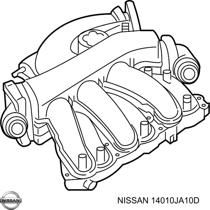 14010JA10D Nissan/Infiniti colector de escape superior