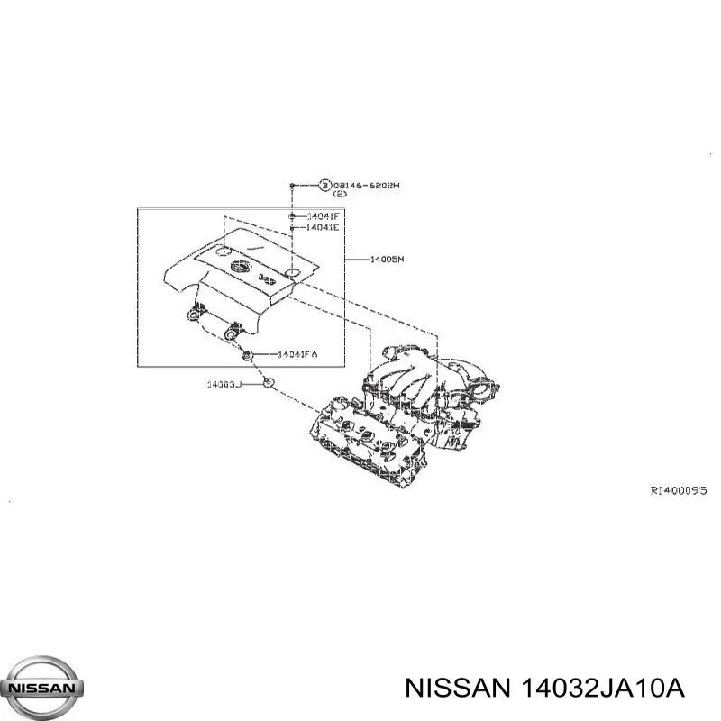 Comprar 14032JA10A Nissan/Infiniti Junta superior del colector de admisión