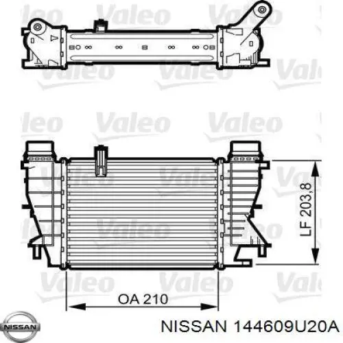 144609U20A Nissan tubo flexible de aire de sobrealimentación derecho