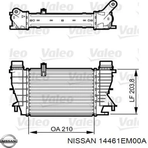Comprar 14461EM00A Nissan/Infiniti Turbo intercooler