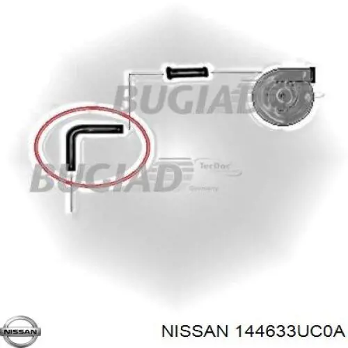 144637670R Nissan tubo intercooler