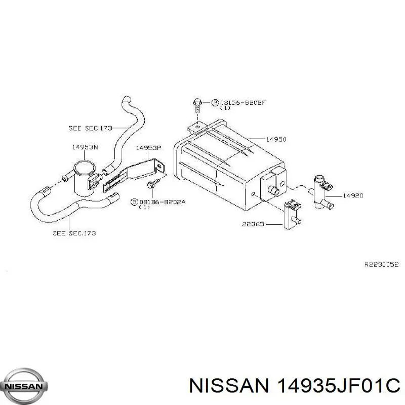 Comprar 14935JF00C Nissan/Infiniti Valvula de purga del canister