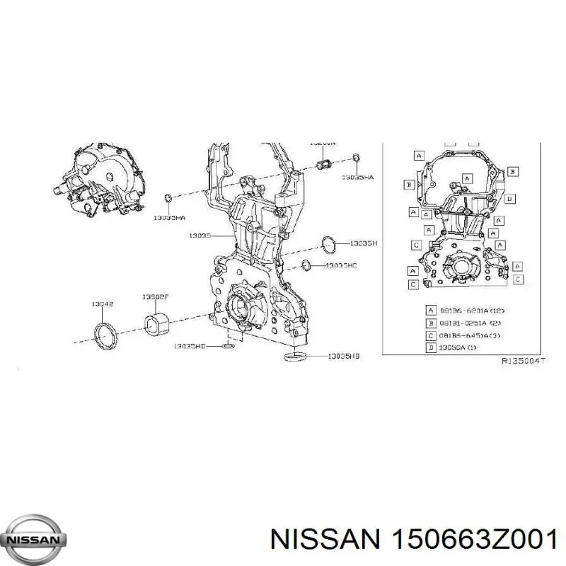  Nissan/Infiniti 150663Z001 precio, desde 22,31 EUR