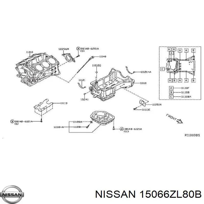 Comprar 1506631U00 Nissan/Infiniti Junta de bomba de aceite